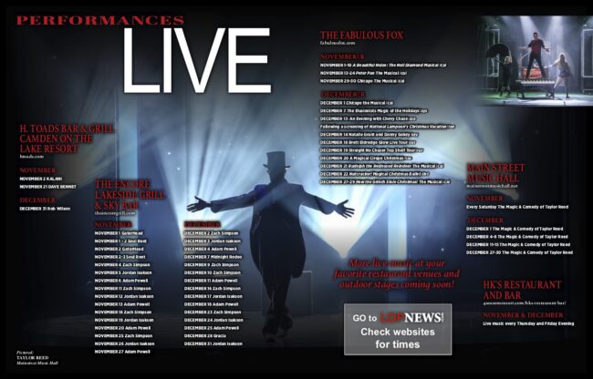 Live Performances: November/December 2024 Live Performances: November/December 2024