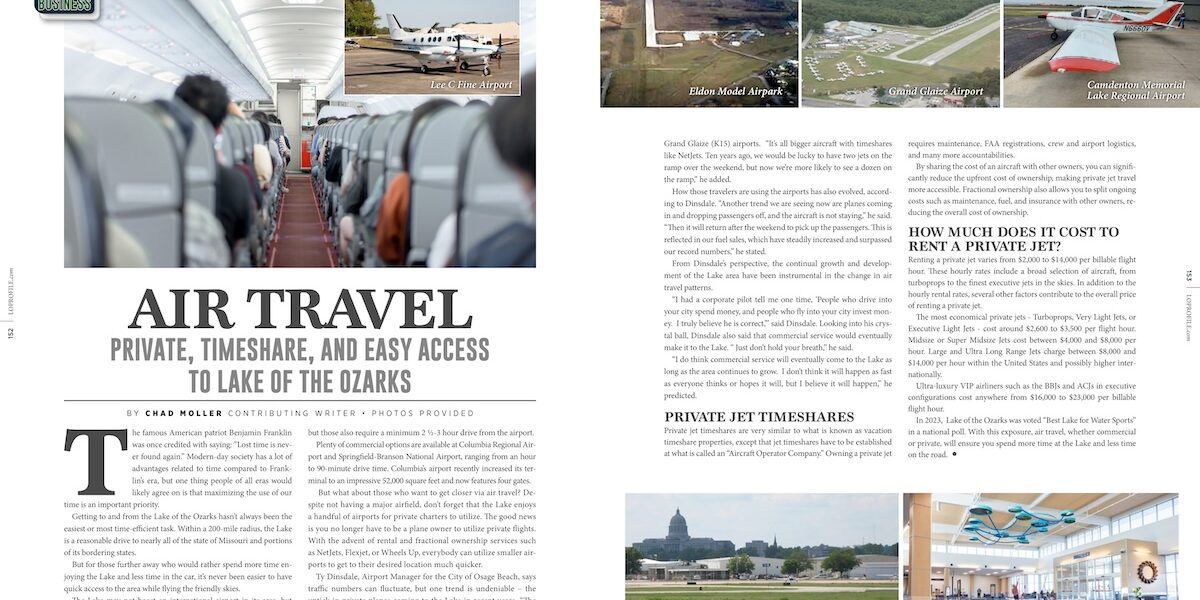 Air Travel - Easy Access to Lake of the Ozarks