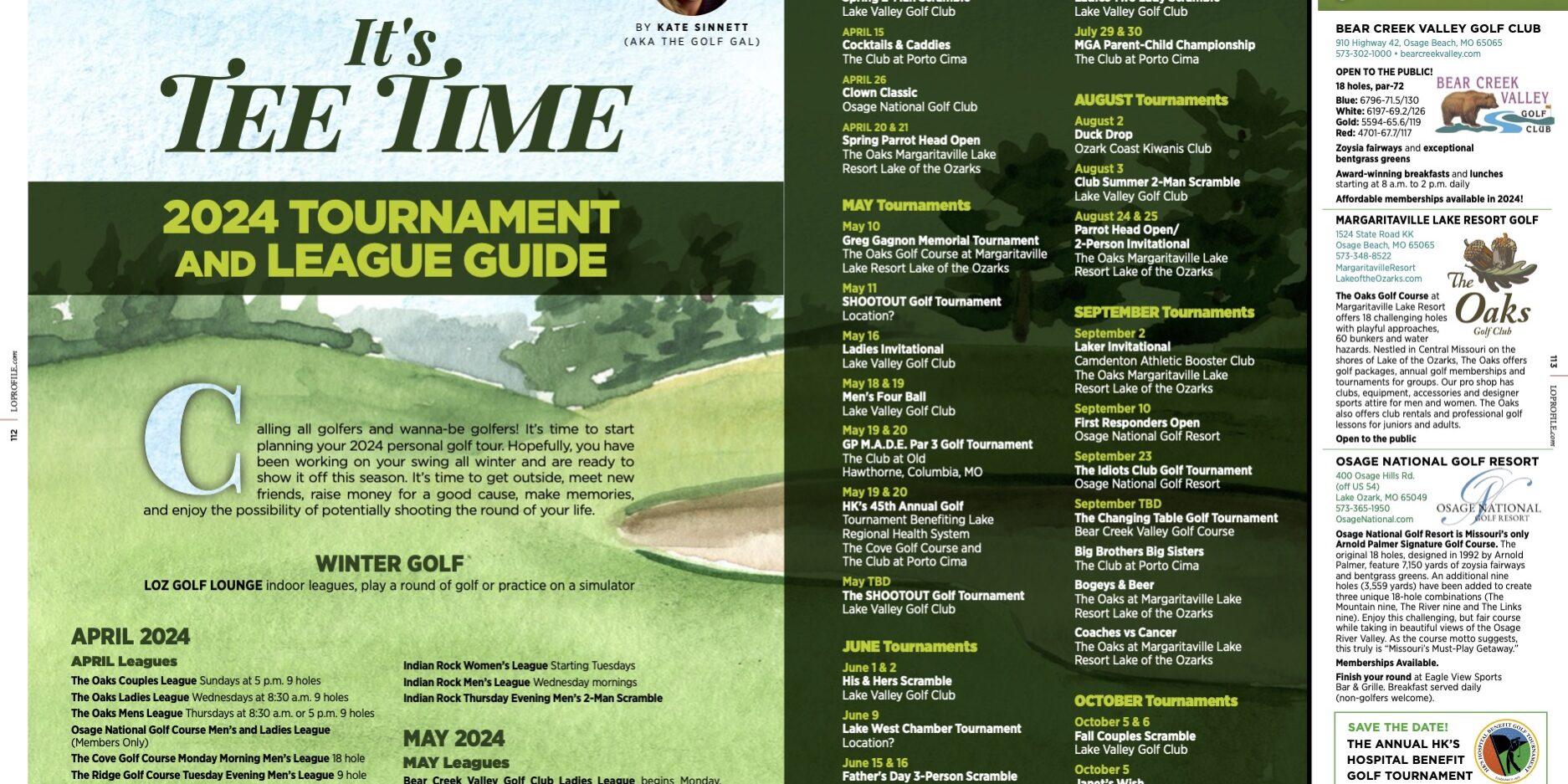It's Tee Time - 2024 Tournament and League Guide
