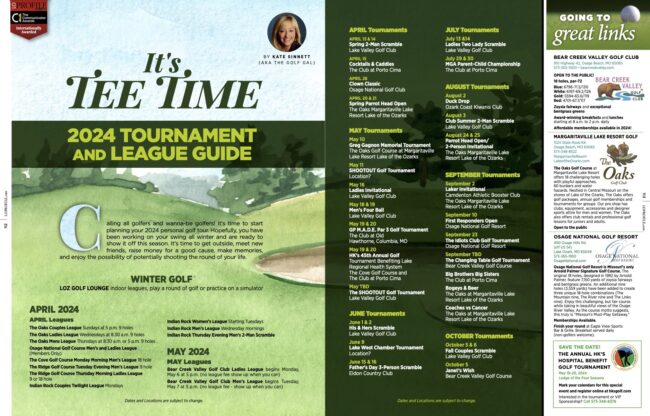 It’s Tee Time – 2024 Tournament and League Guide It's Tee Time - 2024 Tournament and League Guide