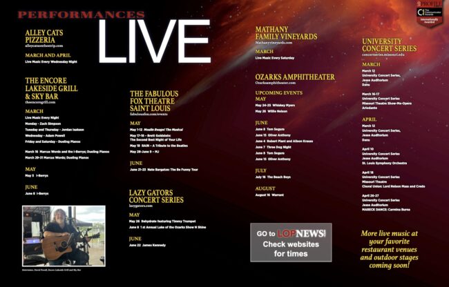 Live Performances March:April 2024 Live Performances March:April 2024