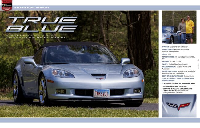 True Blue Corvette: Schneider's Earn L•O PROFILE's Character and Commitment Award