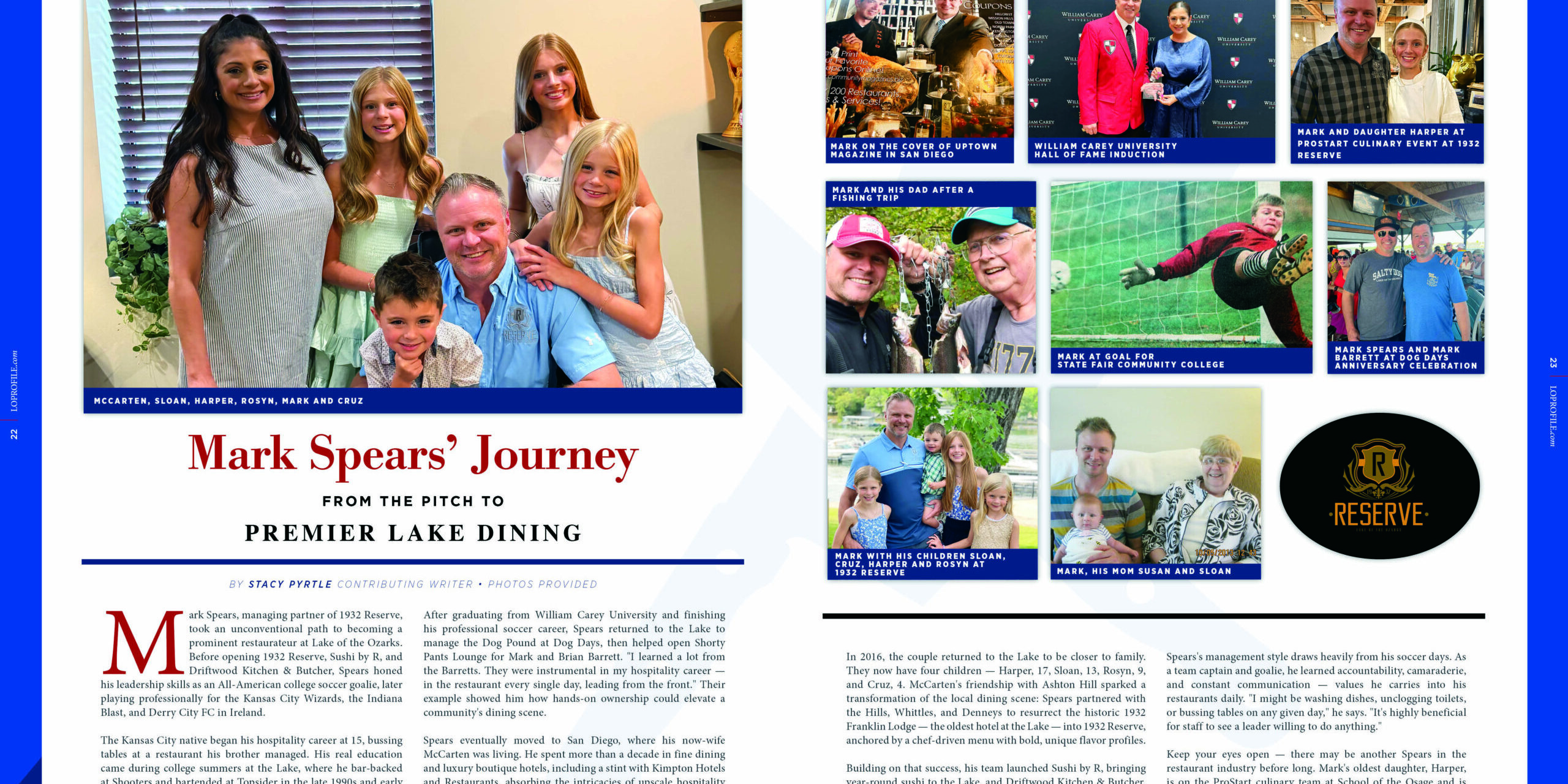 Mark Spears’ Journey FROM THE PITCH TO PREMIER LAKE DINING